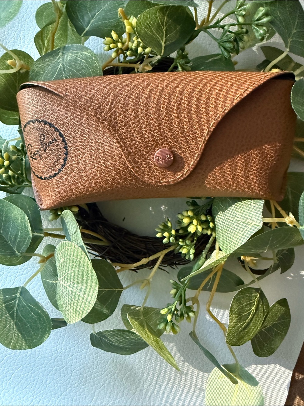 Ray-Ban Brown Textured soft Sunglass Case